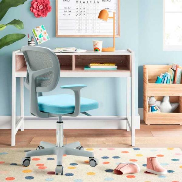 Офисное кресло Costway HY10252BL Акриловая сетка/ Blue Серый photo 5 Офисное кресло Costway HY10252BL Акриловая сетка/ Blue Серый photo 5