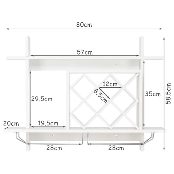 Raft Costway HW57399WH MDF/ White photo 6