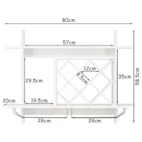Raft Costway HW57399WH MDF/ White photo 6