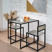 Masă de bucătărie Costway HW66477GR Ceramică/ Black photo 5
