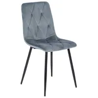 Кухонный стул Mebel Elite Robin Велюр/ Gray Черный