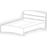 Кровать Pehotin Milana 140 x 200 см/ ЛДСП/ Дуб cонома photo 2