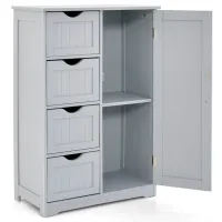 Comodă Costway JV10995GR 82 x 56 x 30/ MDF/ Gray photo 2