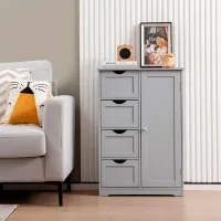 Comodă Costway JV10995GR 82 x 56 x 30/ MDF/ Gray photo 3