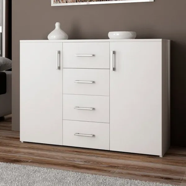 Комод Akord K45 80 x 110 x 35см/ Шпон/ Белый photo 3