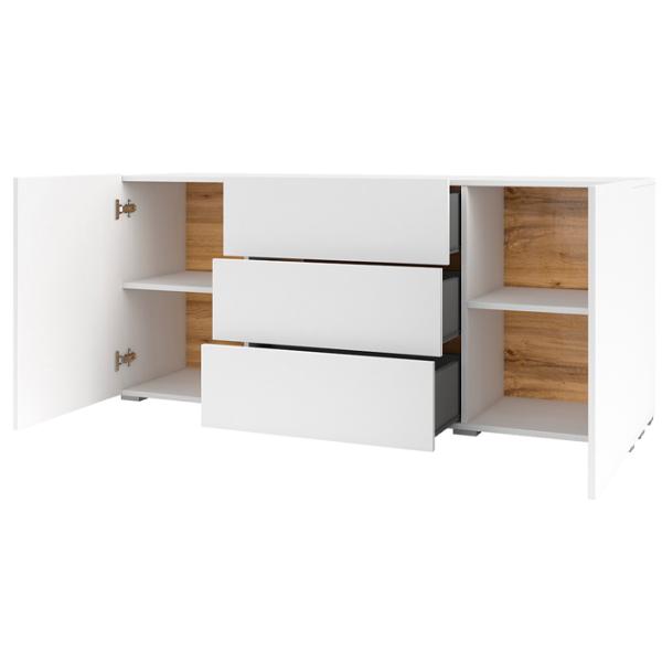 Comodă Helvetia Ava №26 2D3S 63 x 140 x 35/ LPAL/ Alb photo 2 Comodă Helvetia Ava №26 2D3S 63 x 140 x 35/ LPAL/ Alb photo 2