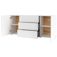 Comodă Helvetia Ava №26 2D3S 63 x 140 x 35/ LPAL/ Alb photo 2