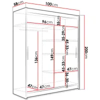 Шкаф Space Meble Costa VI 58 x 100см x 200 / ЛДСП / Шоколад photo 4