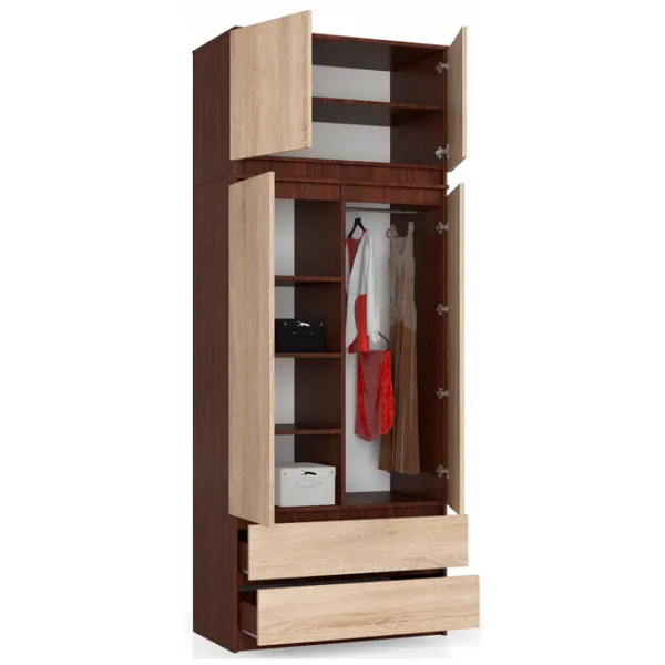 Dulap Akord S90 2D2SZ 90 x 51 x 234 / PAL / Stejar Sonoma photo 2