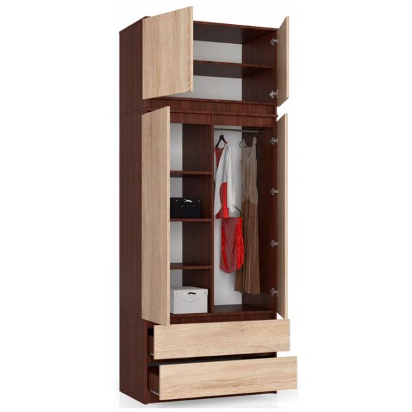 Dulap Akord S90 2D2SZ 90 x 51 x 234 / PAL / Stejar Sonoma photo 2