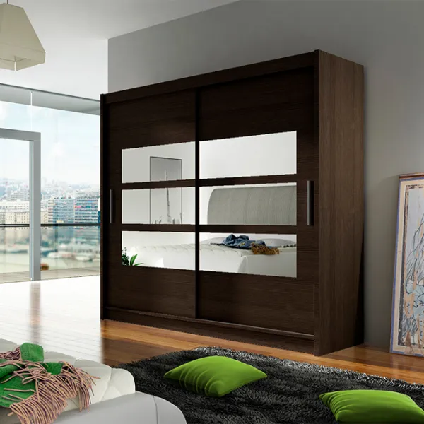 Dulap Space Meble Bega III 58 x 180 x 215 / PAL / Chocolate photo 2