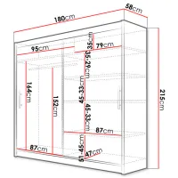 Шкаф Space Meble Bega III 58 x 180см x 215 / ЛДСП / Шоколад photo 4