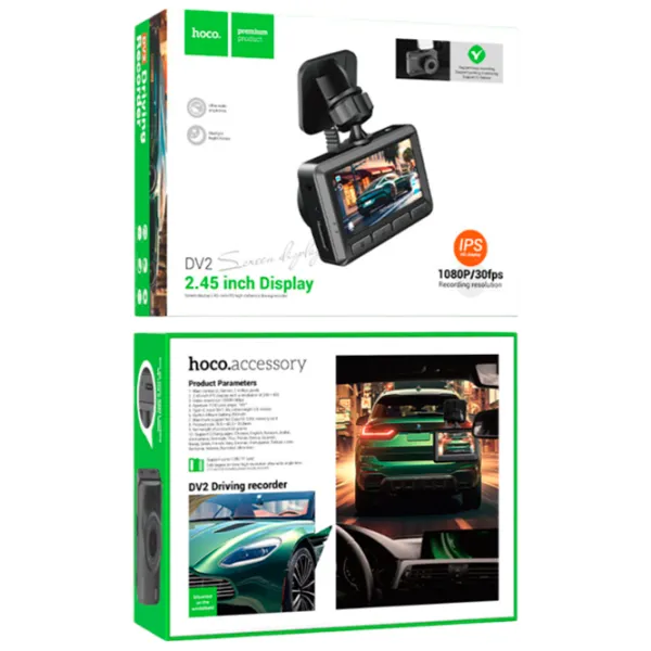 Cameră Auto Hoco DV2 Driving Recorder CMOS/ Black photo 5
