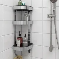 Raft pentru baie Ikea Brogrund Oțel inoxidabil/ Silver photo 2