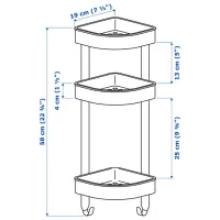 Raft pentru baie Ikea Brogrund Oțel inoxidabil/ Silver photo 4