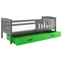 Pat pentru copii BMS Group Kubus 80 x 160 cm/ Masiv/ Graphite