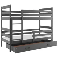 Pat pentru copii BMS Group Eryk 90 x 200 cm/ PAL/ Graphite