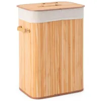Корзина для белья Costway JZ10137NA 73 л/ Бамбук/ Бежевый