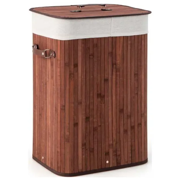 Coș pentru rufe Costway JZ10137CF 73 l/ Bambus/ Brown photo 1