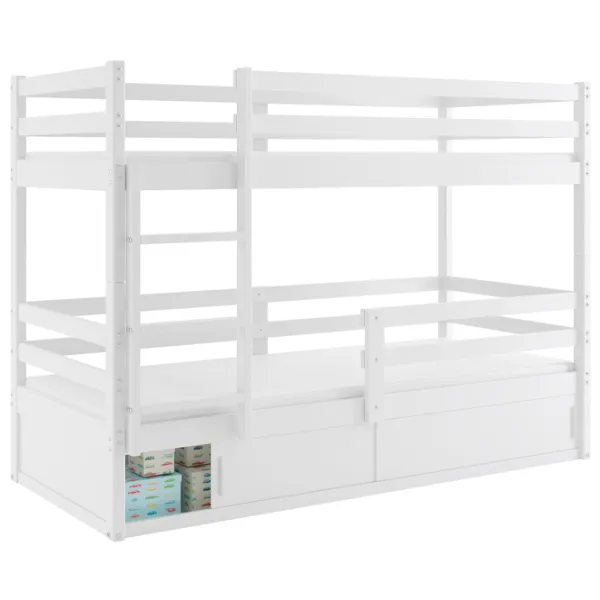 Pat pentru copii BMS Group Bingo 80 x 190 cm/ Masiv/ White photo 1