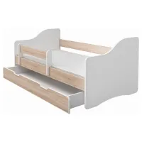 Pat pentru copii ACMA Meble Acma III Happy 80 x 160 cm/ PAL/ White