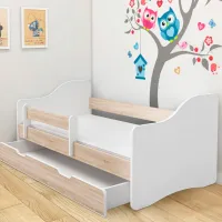Детская кровать ACMA Meble Acma III Happy 80 x 160 см/ ЛДСП/ White photo 4