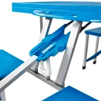 Set mobilă terasă Trizand 23239 Aluminiu/ Polipropilenă/ Aluminiu/ Blue photo 5