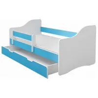 Pat pentru copii ACMA Meble Acma III Happy 80 x 160 cm/ PAL/ Blue