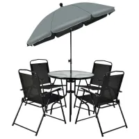 Набор мебели для террасы Costway NP10472DK Сталь/ Стекло/ Ткань/ Black