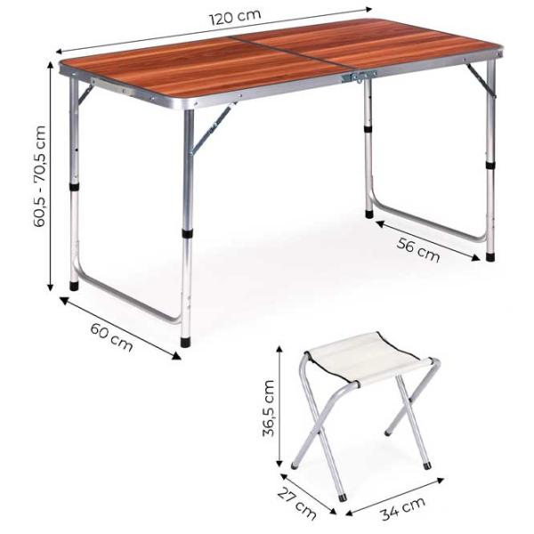 Set mobilă terasă Modern Home GMGF-RM07 Metal/ Polipropilenă/ Metal/ Brown photo 2