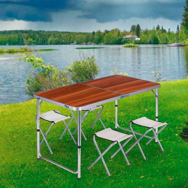 Set mobilă terasă Modern Home GMGF-RM07 Metal/ Polipropilenă/ Metal/ Brown photo 4