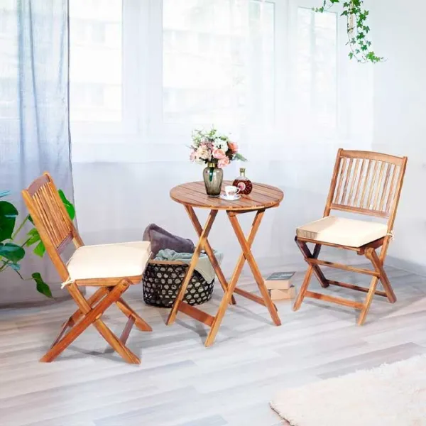 Set mobilă terasă Costway HW65875CR Masiv/ Lemn/ Masiv/ Beige photo 4
