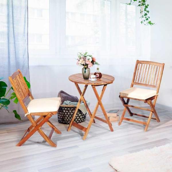 Set mobilă terasă Costway HW65875CR Masiv/ Lemn/ Masiv/ Beige photo 4