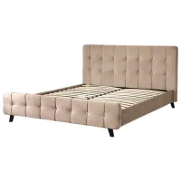 Кровать Mebel Elite Lino 160 x 200 см/ Массив/ Бежевый