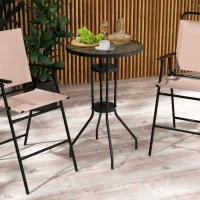 Set mobilă terasă Costway NP11357BE Metal/ Sticlă/ Stofă/ Beige photo 6