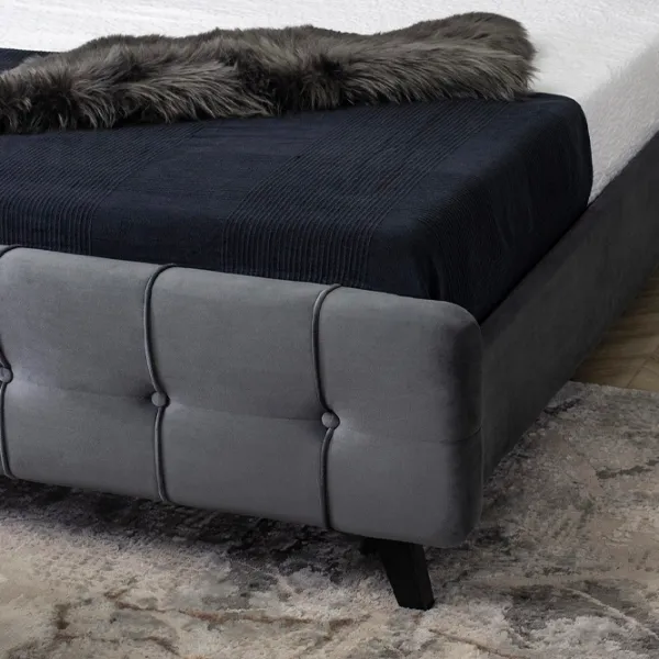 Кровать Mebel Elite Lino 160 x 200 см/ Массив/ Серый photo 5