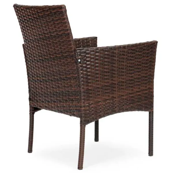 Set mobilă terasă Garden Select KJFR016BR Metal/ Sticlă/ Rattan artificial/ Brown photo 3