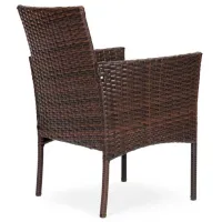 Set mobilă terasă Garden Select KJFR016BR Metal/ Sticlă/ Rattan artificial/ Brown photo 3