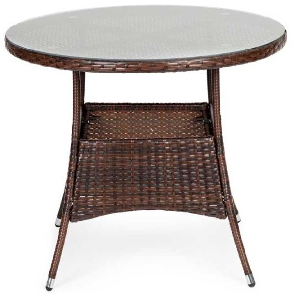 Set mobilă terasă Garden Select KJFR016BR Metal/ Sticlă/ Rattan artificial/ Brown photo 4