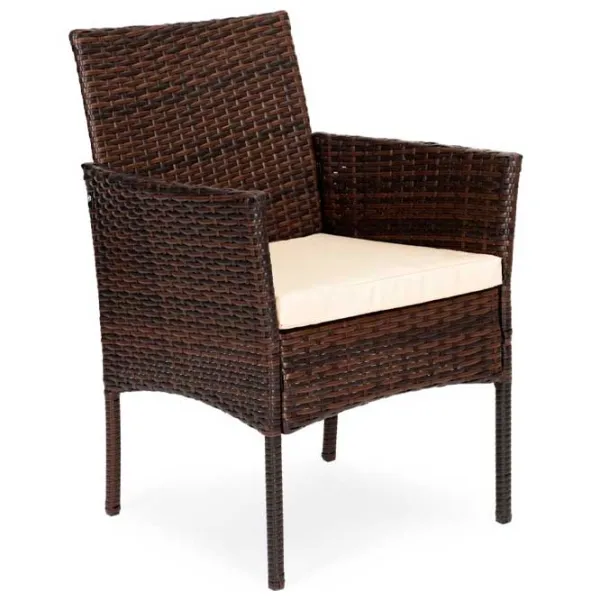 Set mobilă terasă Garden Select KJFR016BR Metal/ Sticlă/ Rattan artificial/ Brown photo 6