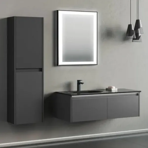 Seturi mobilă de baie Orka Lisbon 110 MDF/ Black Matt photo 2