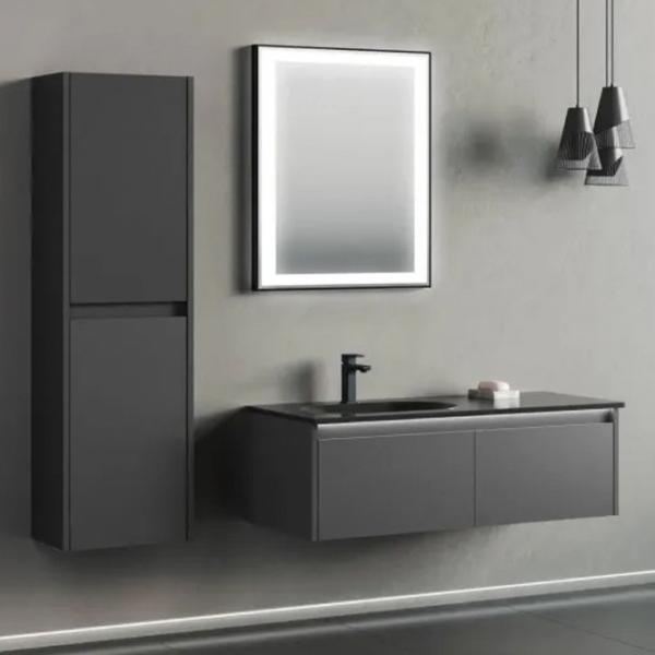Seturi mobilă de baie Orka Lisbon 110 MDF/ Black Matt photo 2