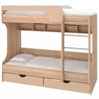 Pat pentru copii Pehotin Iuga 80 x 190 cm/ PAL/ Sonoma Oak