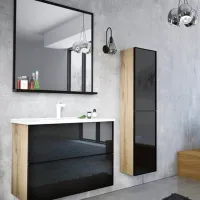 Seturi mobilă de baie Orka Lucca 80 MDF/ Black photo 4