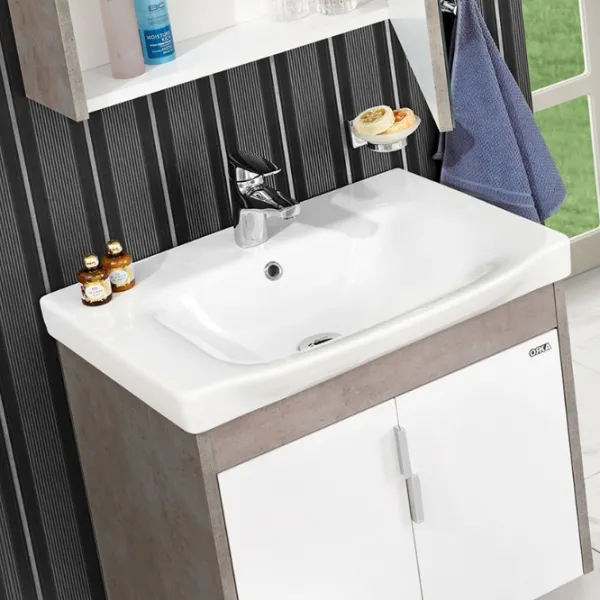 Seturi mobilă de baie Orka Luna 65 MDF/ Gray photo 2