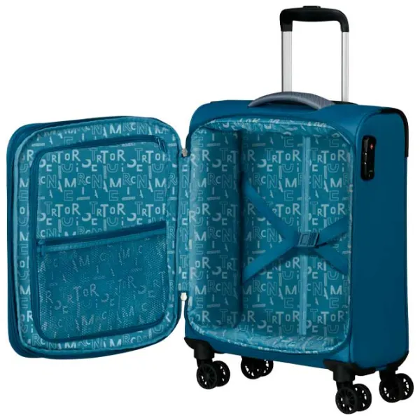 Valiză American Tourister Pulsonic Spinner Expandable 40 l/ Lime Green Blue photo 4 Valiză American Tourister Pulsonic Spinner Expandable 40 l/ Lime Green Blue photo 4