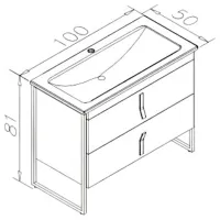 Seturi mobilă de baie Orka Modena 100 MDF/ Black photo 3