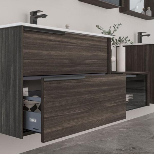 Seturi mobilă de baie Orka NOVENTA 70 MDF/ Brown photo 3