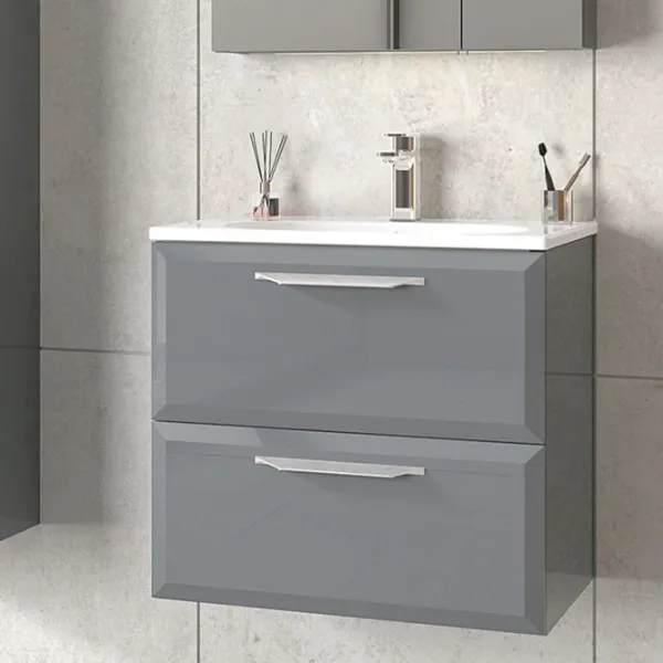 Seturi mobilă de baie Orka Nuvola 65 MDF/ Antracit photo 2