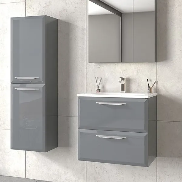 Seturi mobilă de baie Orka Nuvola 65 MDF/ Antracit photo 3